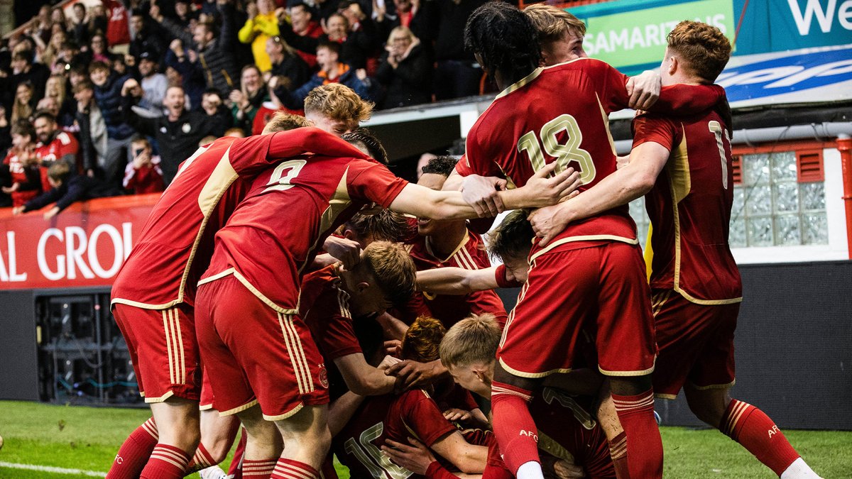 The moment that clinched our place in the @UEFAYouthLeague ⚽ One week to go until our U19s take to the Pittodrie pitch 👊 🎟 //