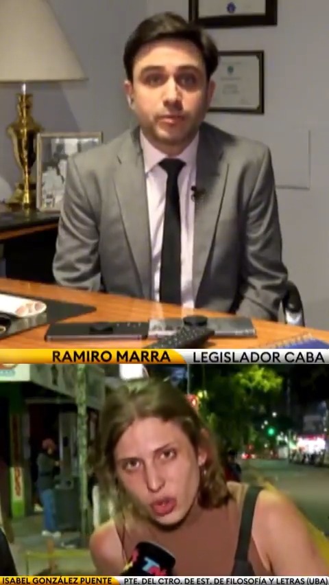 "Marra": Por su cruce con la presidenta del centro de estudiantes de la Facultad de Filosofía y Letras de la UBA