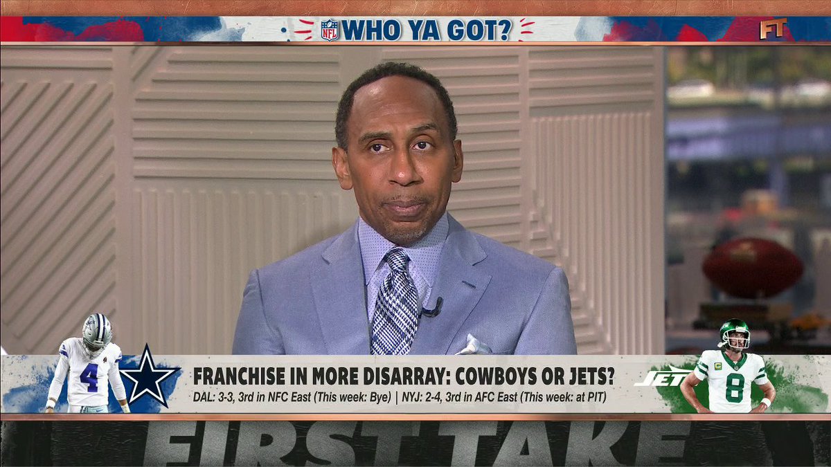 “It’s so bad in Dallas, it’s hard for me to laugh. And you know how much I love laughing about those Cowboys.” 😳 Stephen A Smith