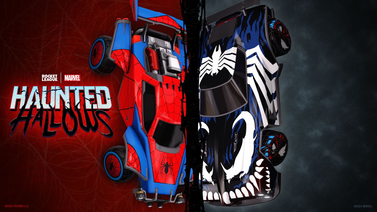 Get ready! Spider-Man is making his way to Rocket League and the Sinister Six aren’t far behind in Haunted Hallows on October 18th! New Challenges, LTMs rise from the crypt, and amazing Spider-Man themed shop content are coming, learn more: