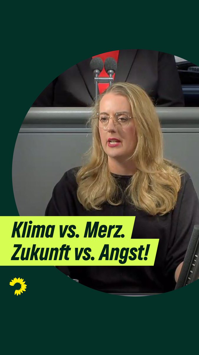 Die Kampagnen der Union sind auf Sorge und Angstmacherei aufgebaut! Sie wollen Menschen verunsichern, damit sie Angst vor Veränderung haben. Dem stellen wir eine Politik aus Mut, Zuversicht und Hoffnung entgegen. Katharina Dröge bei der #Regierungserklärung 👇