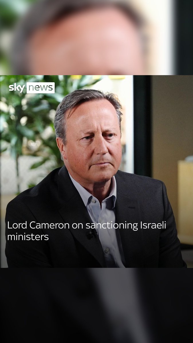 Lord Cameron talks about efforts he made to explore sanctioning two Israeli ministers while he was foreign secretary. Watch the full interview with Kay Burley from 7am tomorrow.