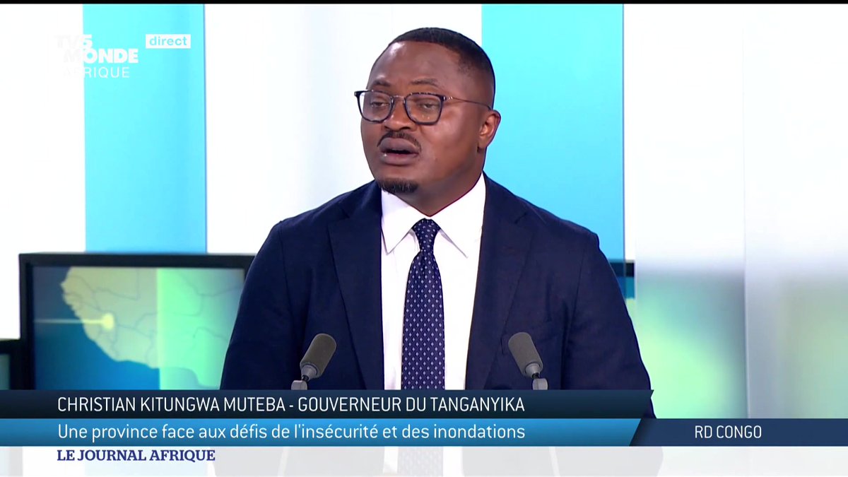 Invité du JTA : Christian KITUNGWA MUTEBA, gouverneur de la province du Tanganyika, au sud-est de la RD Congo. Une province potentiellement riche, mais qui doit affronter l'insécurité et la montée destructrice du niveau des eaux du lac Tanganyika.
