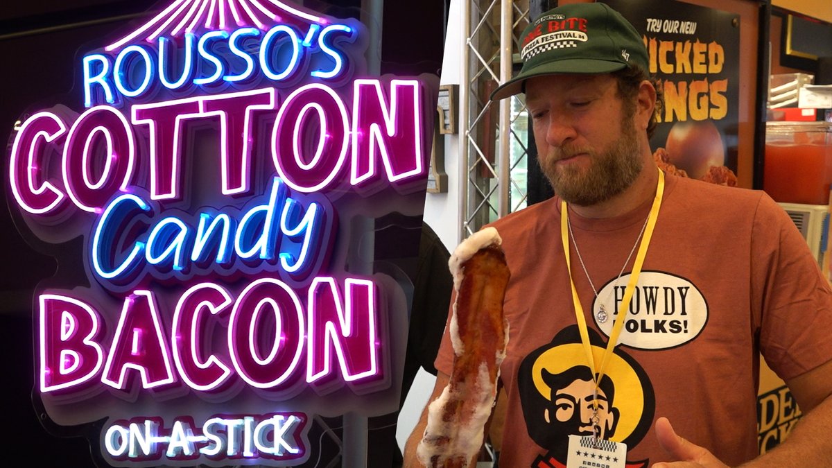 State Fair of Texas Review - Rousso’s Cotton Candy Bacon on a Stick (Dallas, TX)