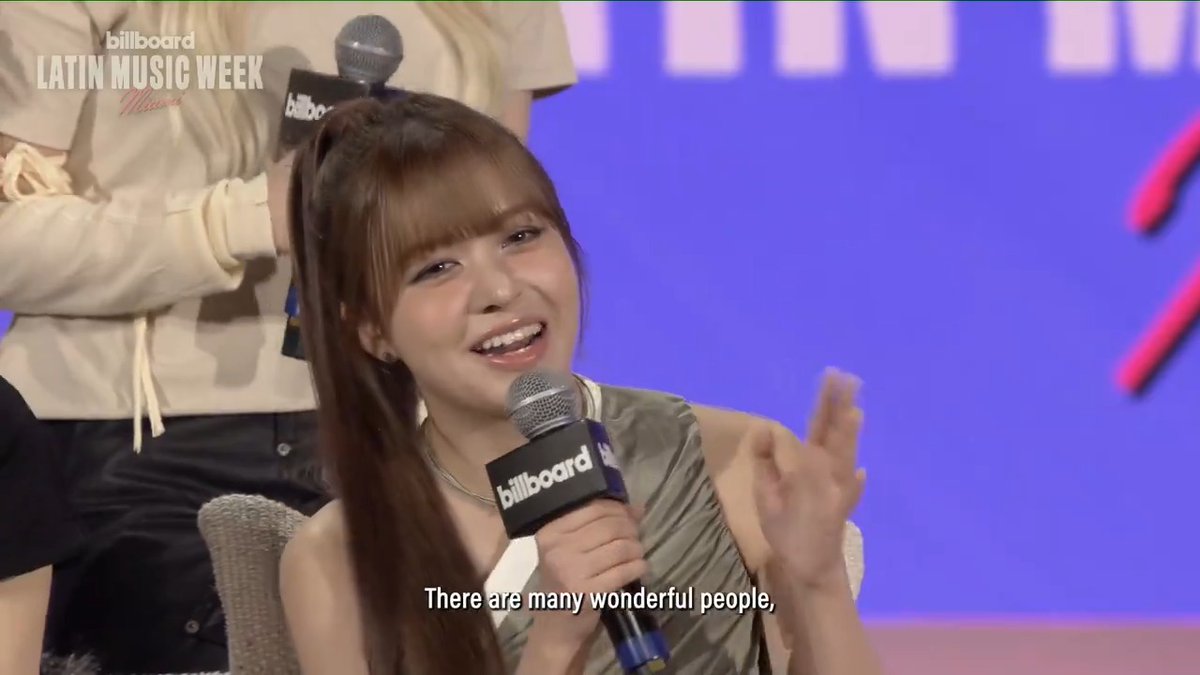 .NMIXX is the first K-pop group to attend #BillboardLatinWeek, which has Lily feeling "emocionada!" 🥹 Find more from the panels all week long here: