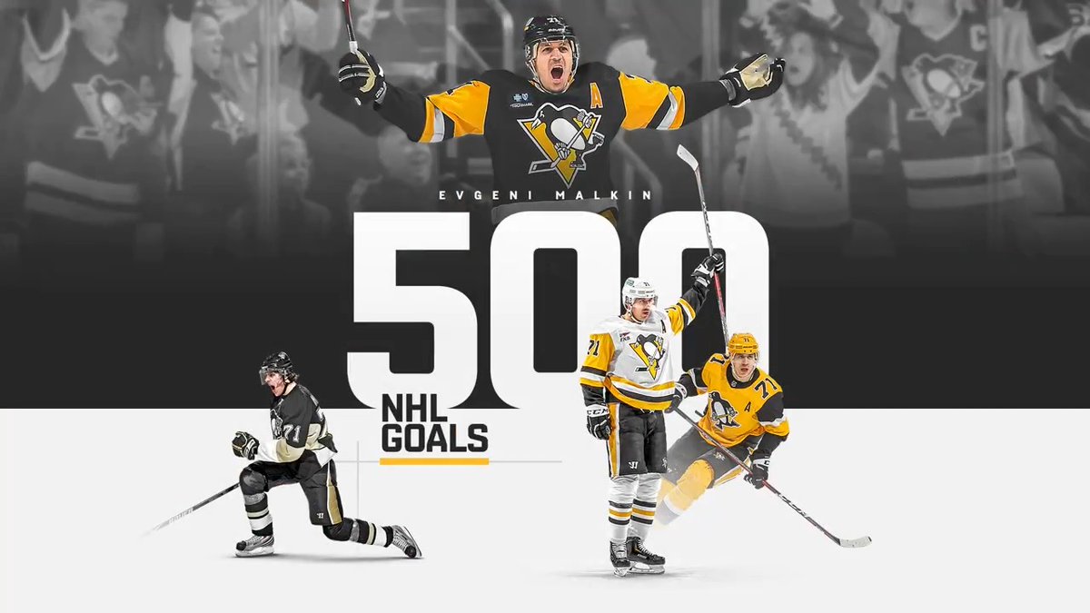 He is score… 500 times! We are so thankful to be able to watch and cheer on Evgeni Malkin in a Penguins jersey for five hundred goals and counting.