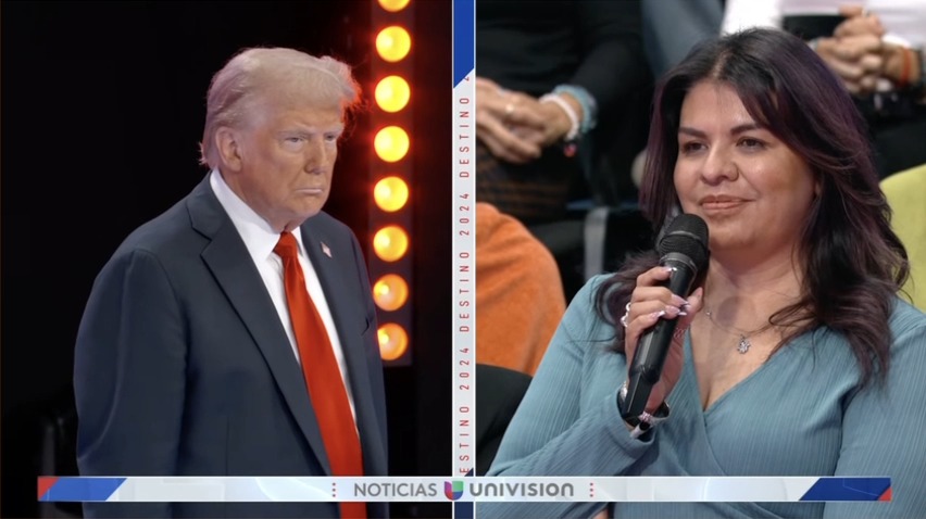 Voter: Why did you use your influence to tell Republicans to kill the bipartisan border security bill? Trump: *refuses to answer*