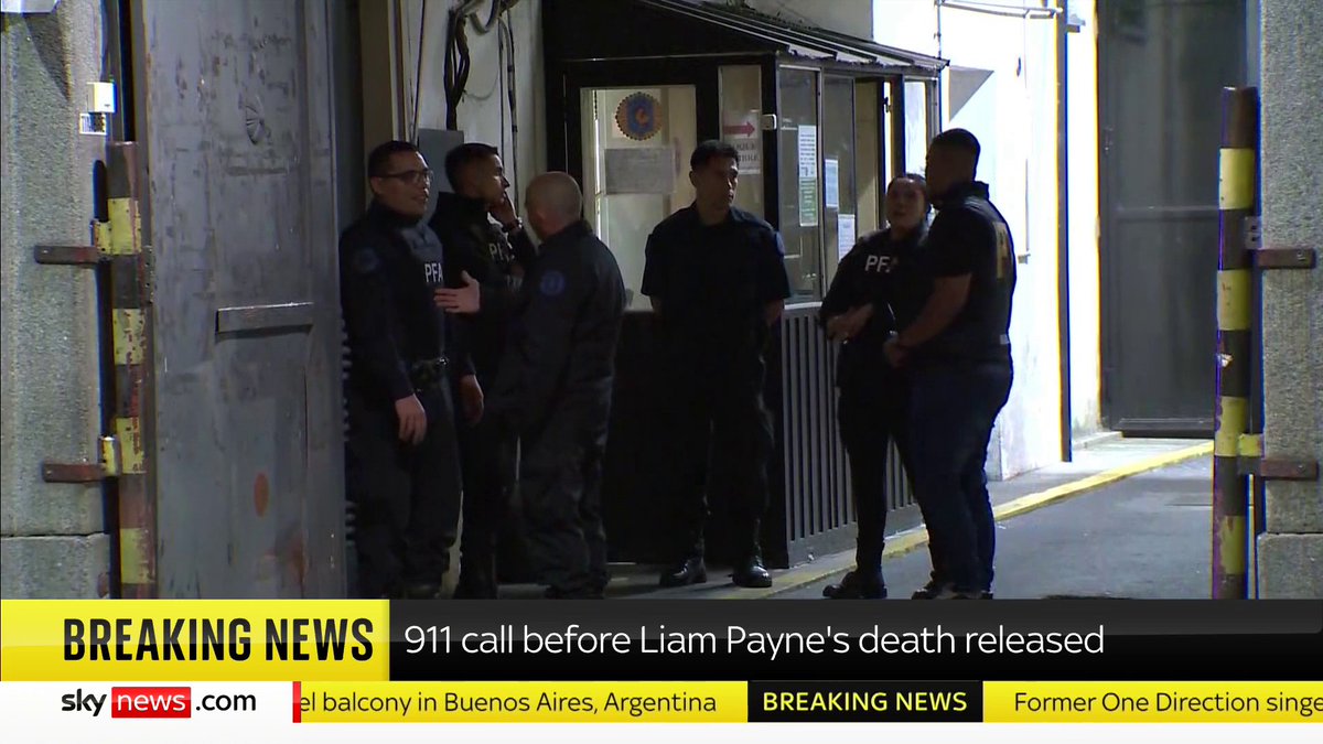 BREAKING: The 911 call made before Liam Payne's death has been released. Local police said Payne had fallen from the third floor of a hotel in the capital Buenos Aires on Wednesday evening Live updates ➡️ 📺 Sky 501, Virgin 602, Freeview 233 and YouTube