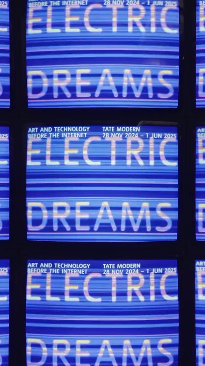 Coming soon to Tate Modern, #ElectricDreams Art and Technology Before the Internet. 🤖 💽 👾 📺 Discover vintage tech art in action, early immersive sensory installations and automatically-generated works in an expansive exhibition highlighting how artists from the 1950s-1990s embraced new technologies to create art that plays with our perceptions. Electric Dreams opens at Tate Modern on 28 November 2024. ⚡️