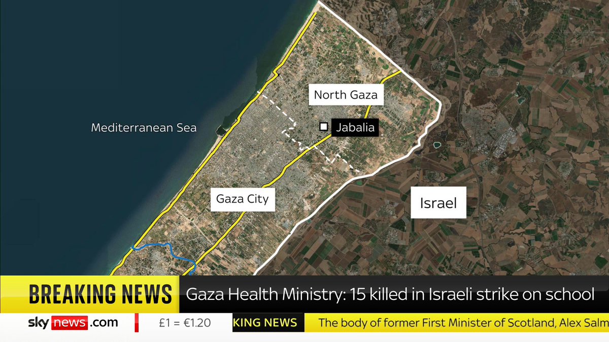 BREAKING: An Israeli strike has reportedly 'killed 15 people including children' at a school in Gaza. 📺 Sky 501, Virgin 602, Freeview 233 and YouTube