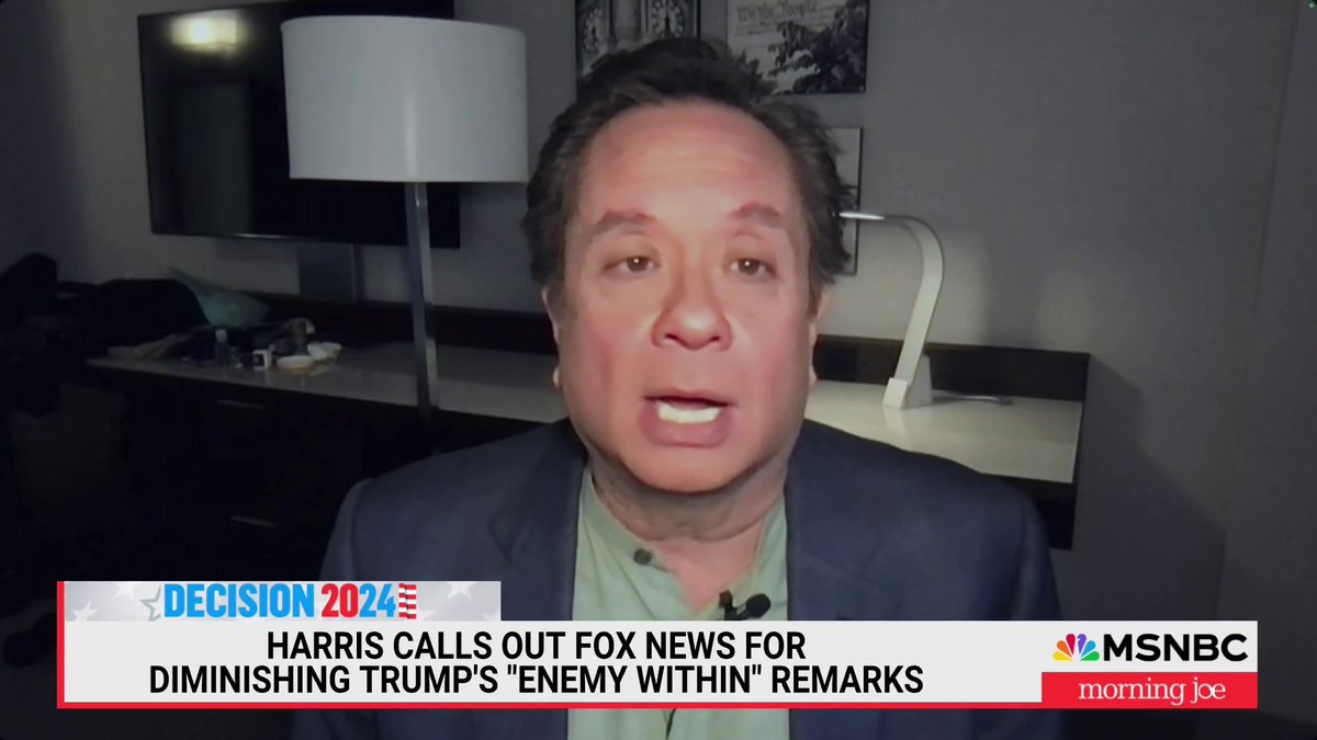 .George Conway 👊🇺🇸🔥: "Donald Trump doesn’t believe the rules should apply to him. He believes they should be twisted to harm his opponents... That’s un-American, and I think at the end of the day, people are going to understand that and [Kamala's] going to win."