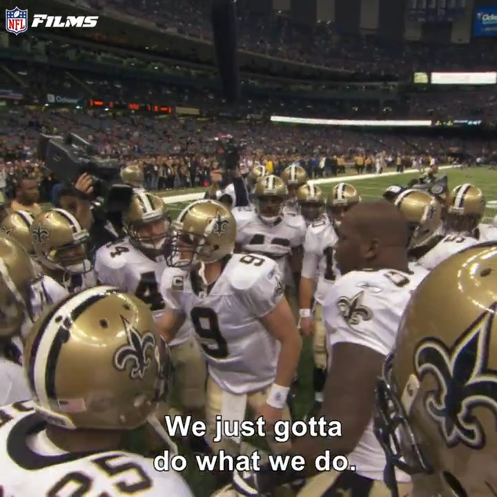 .Drew Brees always had the team ready to run through a brick wall 😤 New Orleans Saints