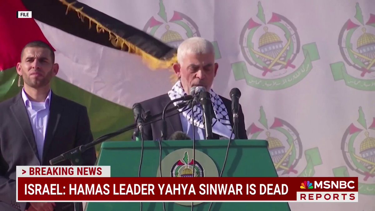 BREAKING: Hamas leader Yahya Sinwar killed in Gaza, Israel says.