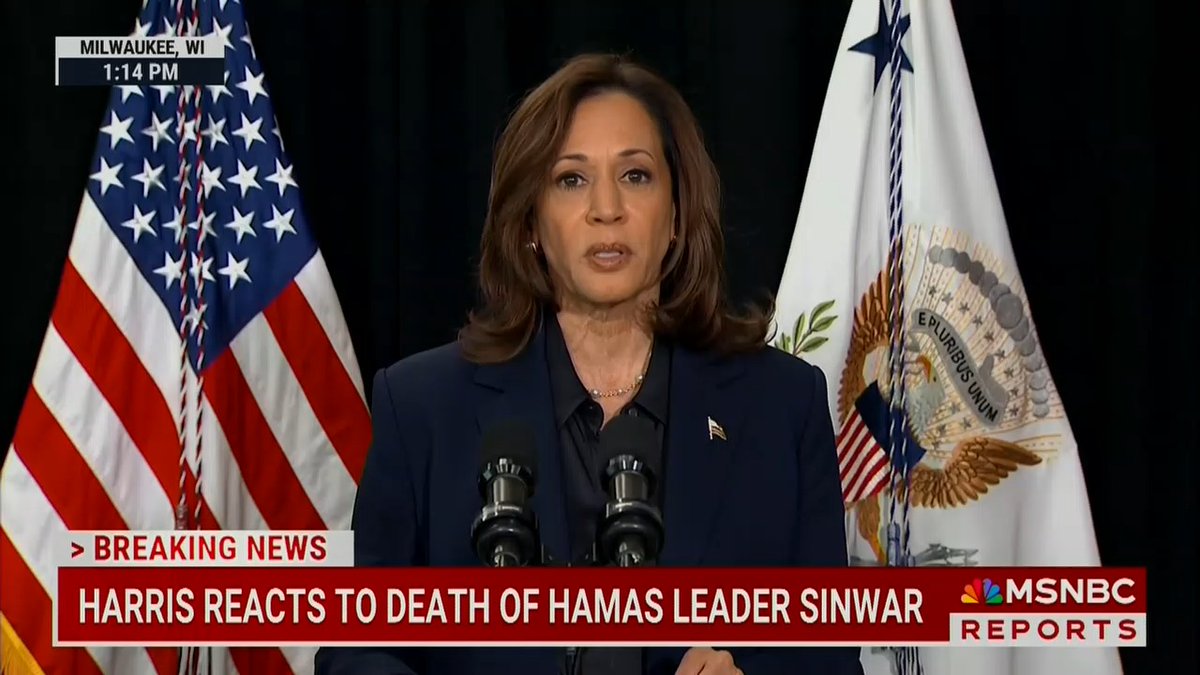 Vice President Harris: This moment gives us an opportunity to finally end the war in Gaza. And it must end such that Israel is secure, the hostages are released, the suffering in Gaza ends, and the Palestinian people can realize their right to dignity, security, freedom, and self-determination