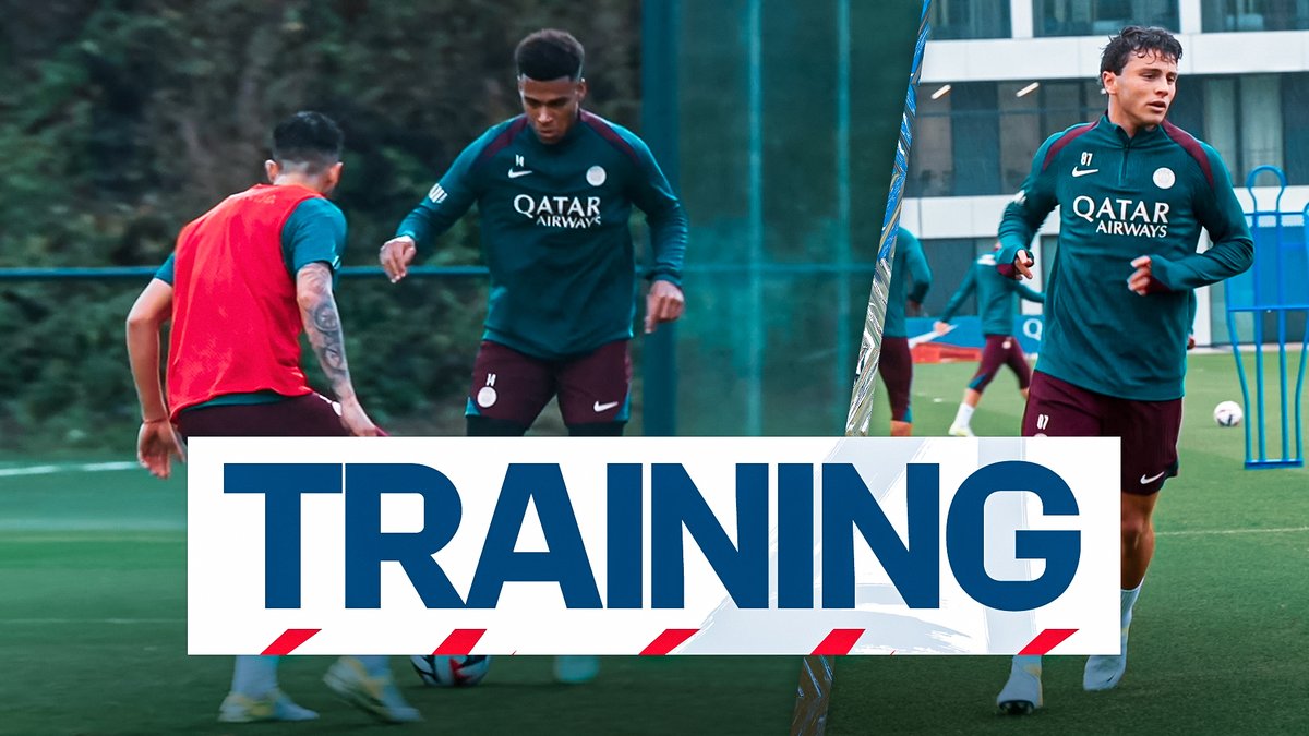 📹 À l'entraînement du jour, au plus près de nos Parisiens de retour après la trêve internationale ! 🔜 #PSGRCSA