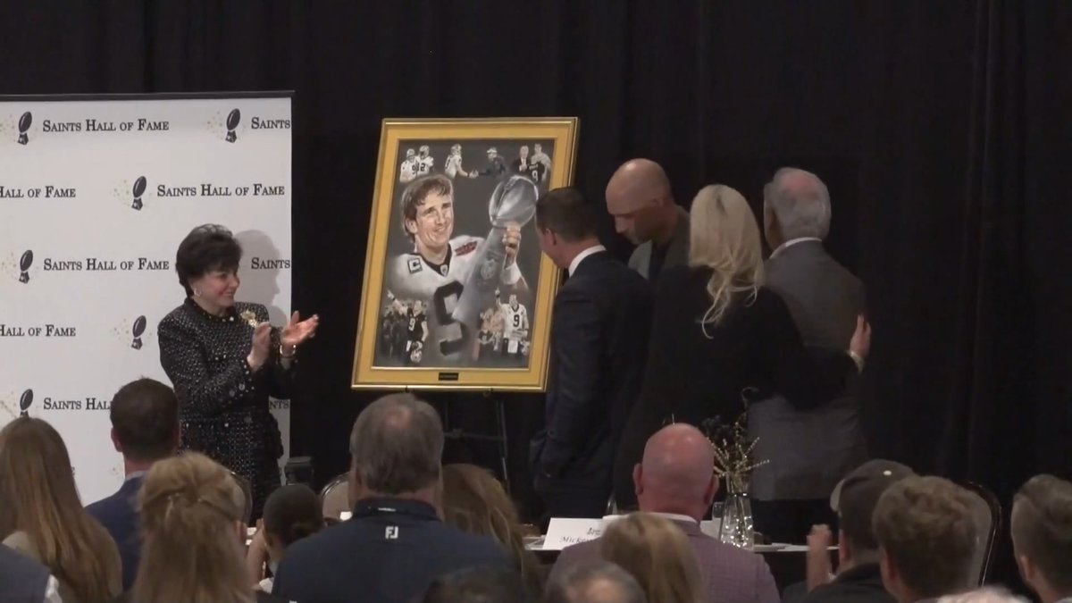 Drew Brees 2024 Saints Hall of Fame Mural 🖼️