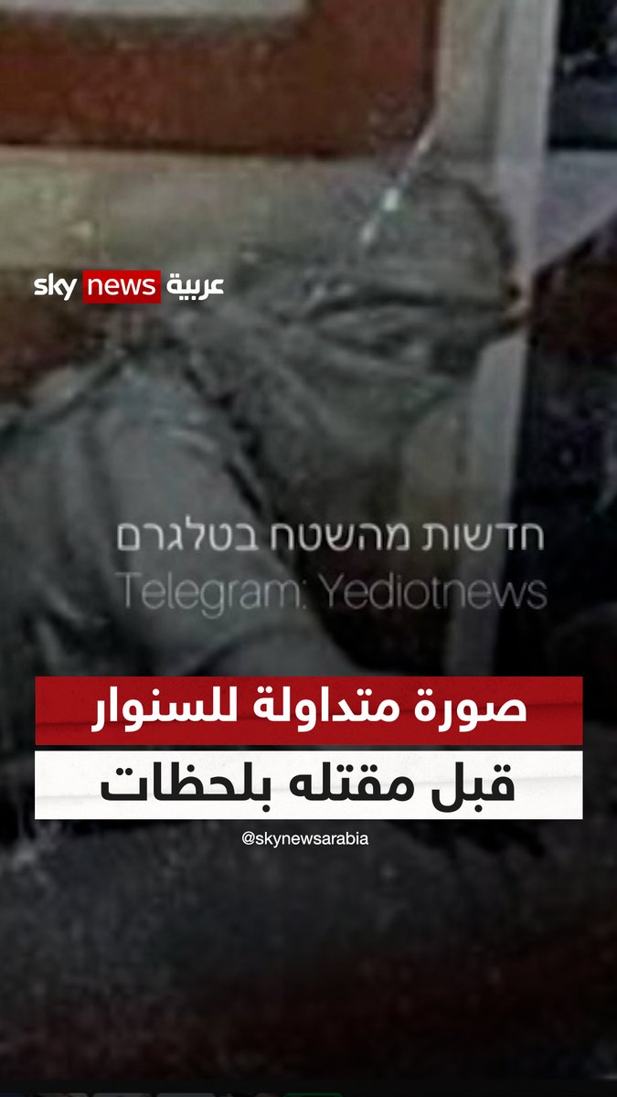 صورة متداولة للسنوار قبل مقتله بلحظات.. مأخوذة من مقطع فيديو في وسائل إعلام إسرائيلية #سوشال_سكاي #يحيى_السنوار #حماس #إسرائيل