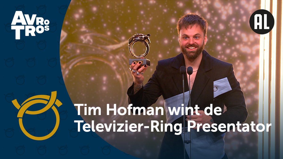 “Het is een ontzettende eer” Tim Hofman wint voor de derde keer de Televizier-Ring Presentator! Gefeliciteerd, Tim Hofman! #TelevizierRing #TimHofman