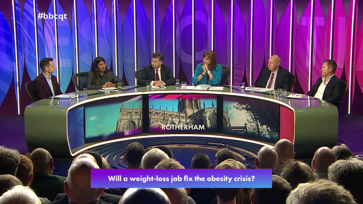 “In most cases people aren’t going to be struggling to find a job because they’re obese” “That’s a decision for an individual and their doctor” Konstantin Kisin and Ash Sarkar have doubts about giving weight loss jabs to unemployed people with obesity #bbcqt