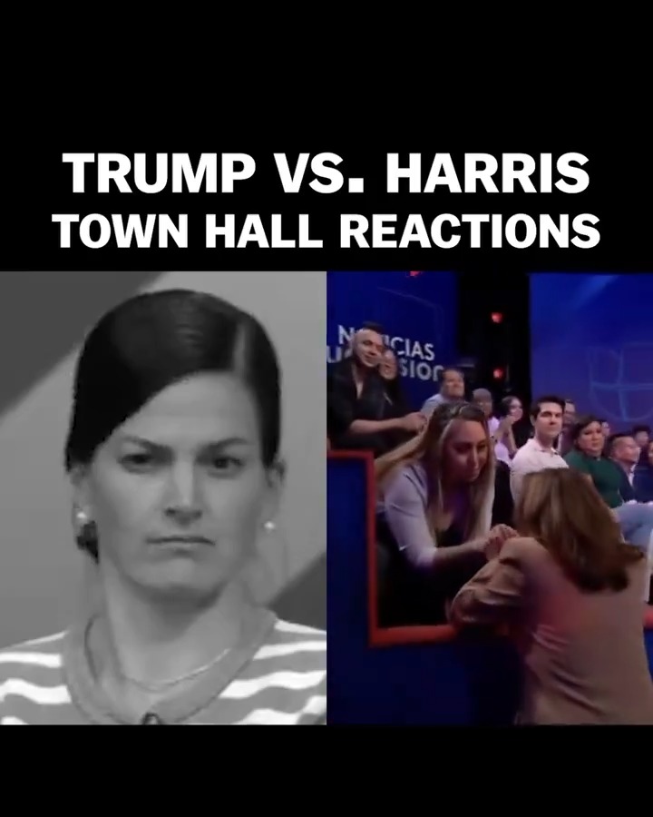 Undecided voters listening to Trump: 😐🤨 Undecided voters listening to Harris: ☺️❤️