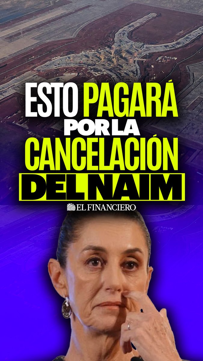 El Gobierno de Claudia Sheinbaum (Claudia Sheinbaum Pardo) tendrá que pagar más de 19 mil mdp en bonos emitidos para la construcción del #NAIM, el cual fue cancelado por el expresidente López Obrador.