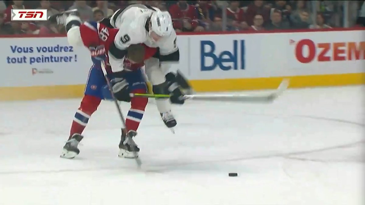 What name are we giving to this Lane Hutson hit on Adrian Kempe? 😅🤨