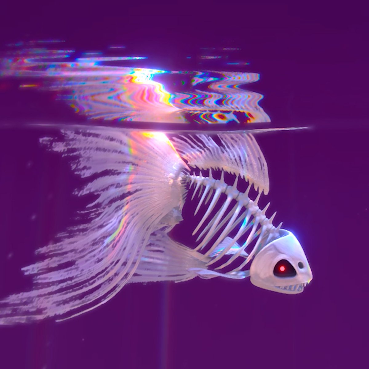 ホネホネ金魚 💀🐟🎃 #skeleton #halloween #indiedev