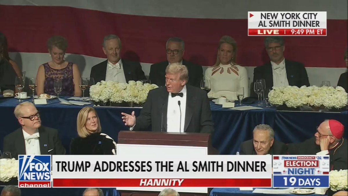 Trump complains about the audience not laughing at his attempts at jokes: “Does anybody understand that? Do you understand that? Nobody got that one”