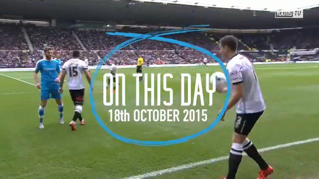 On this day in 2015… 🗓 Chris Martin scored an absolute peach for Derby! 🍑🐏 #DCFC