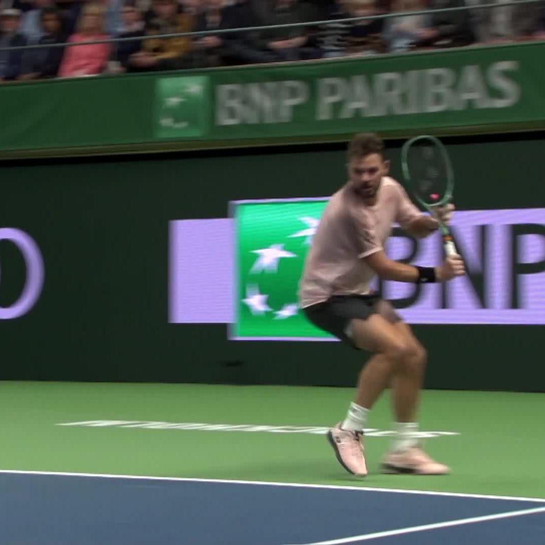 El revés de Stan Wawrinka, una de las siete maravillas del mundo. Qué locura.