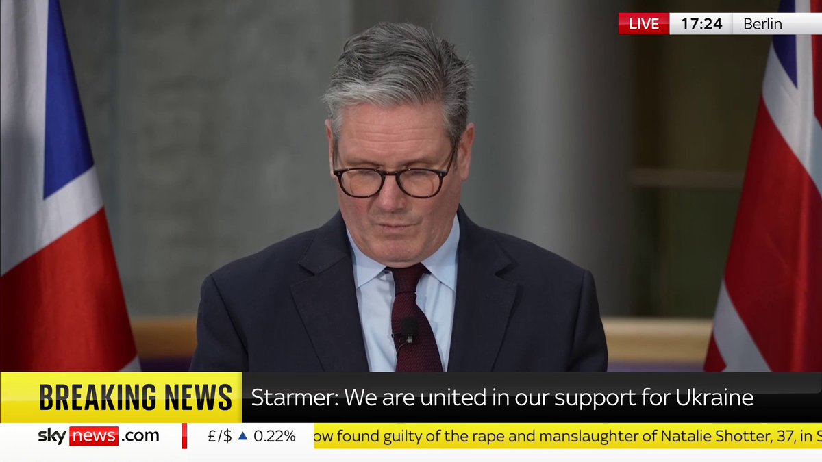 "As Ukraine enters a difficult winter, it's important to say: We are with you." Prime Minister Sir Keir Starmer has reiterated support for Ukraine after meeting with German, French and US leaders in Berlin. 📺 Sky 501, Virgin 602, Freeview 233 and YT