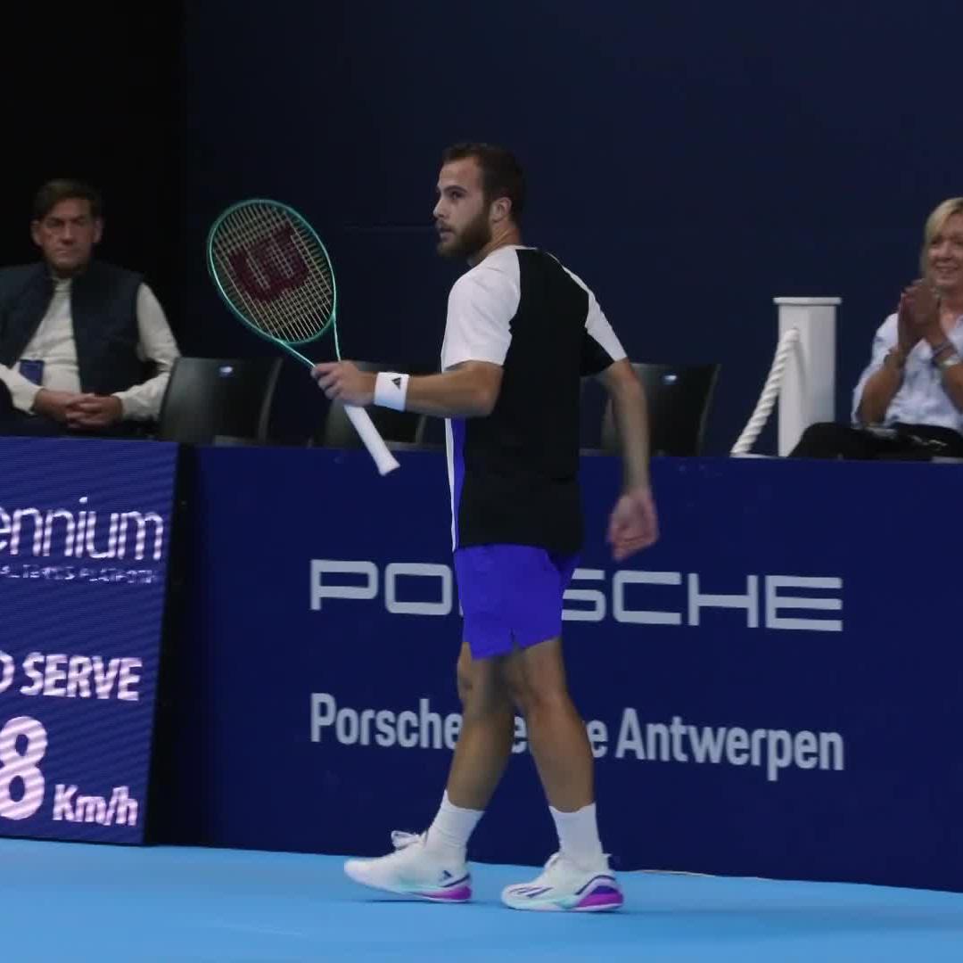 Le point EXCEPTIONNEL marqué par Hugo Gaston contre Alex De Minaur à Anvers. 🤯🇫🇷