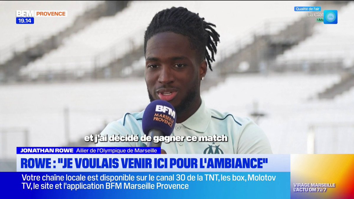 💬 "Le ballon est arrivé à mes pieds... Et j'ai décidé de gagner le match!" ⚽ Invité exceptionnel de #VirageMarseille, Jonathan Rowe revient sur son but décisif à la dernière minute de l'Olympico et sa célébration