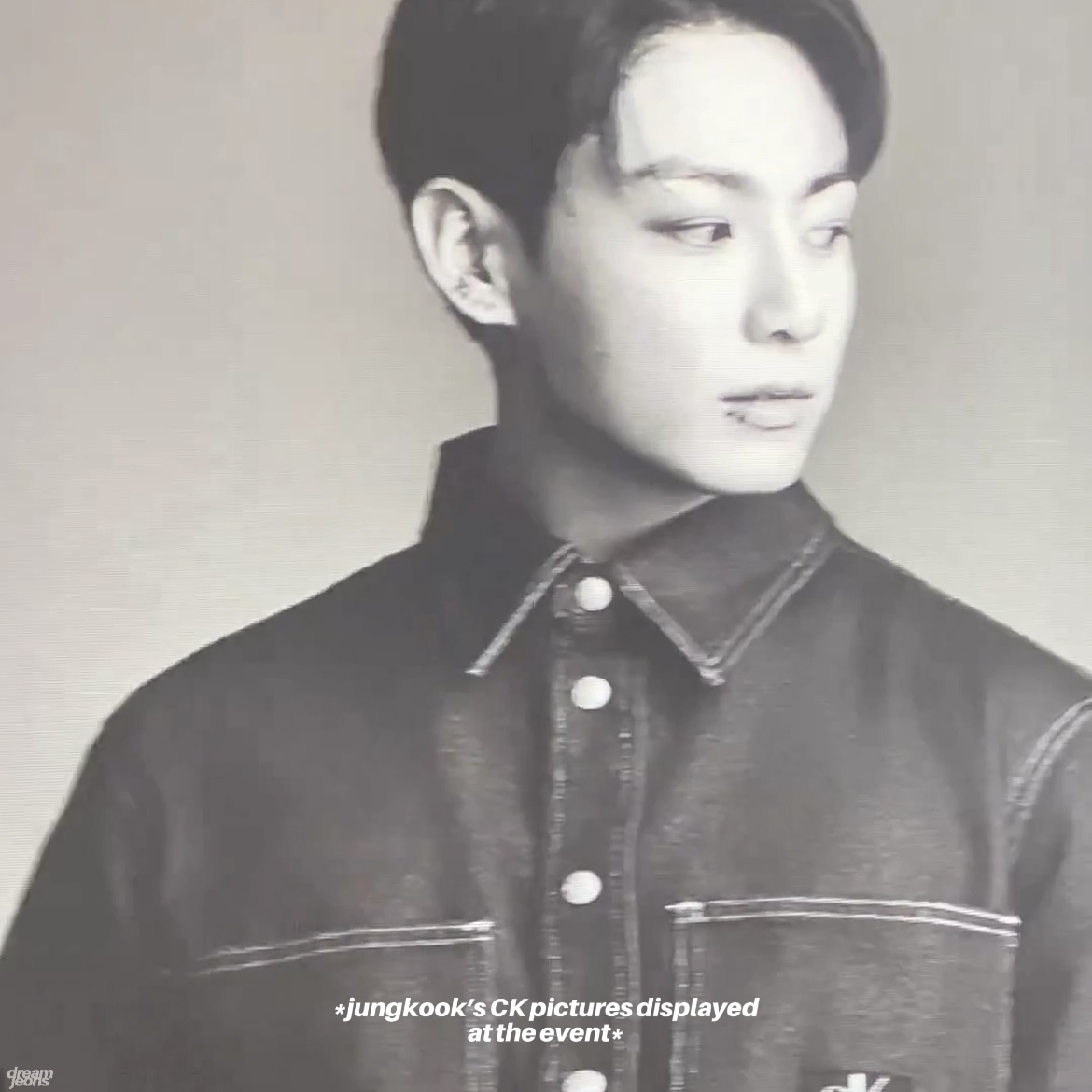 a year ago today: jungkook getting shy at the sight of all his pictures displayed at a CK event