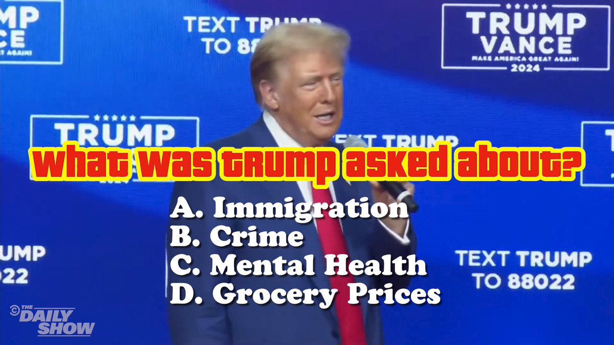 It's time for an all-new edition of What Was Trump Asked About?