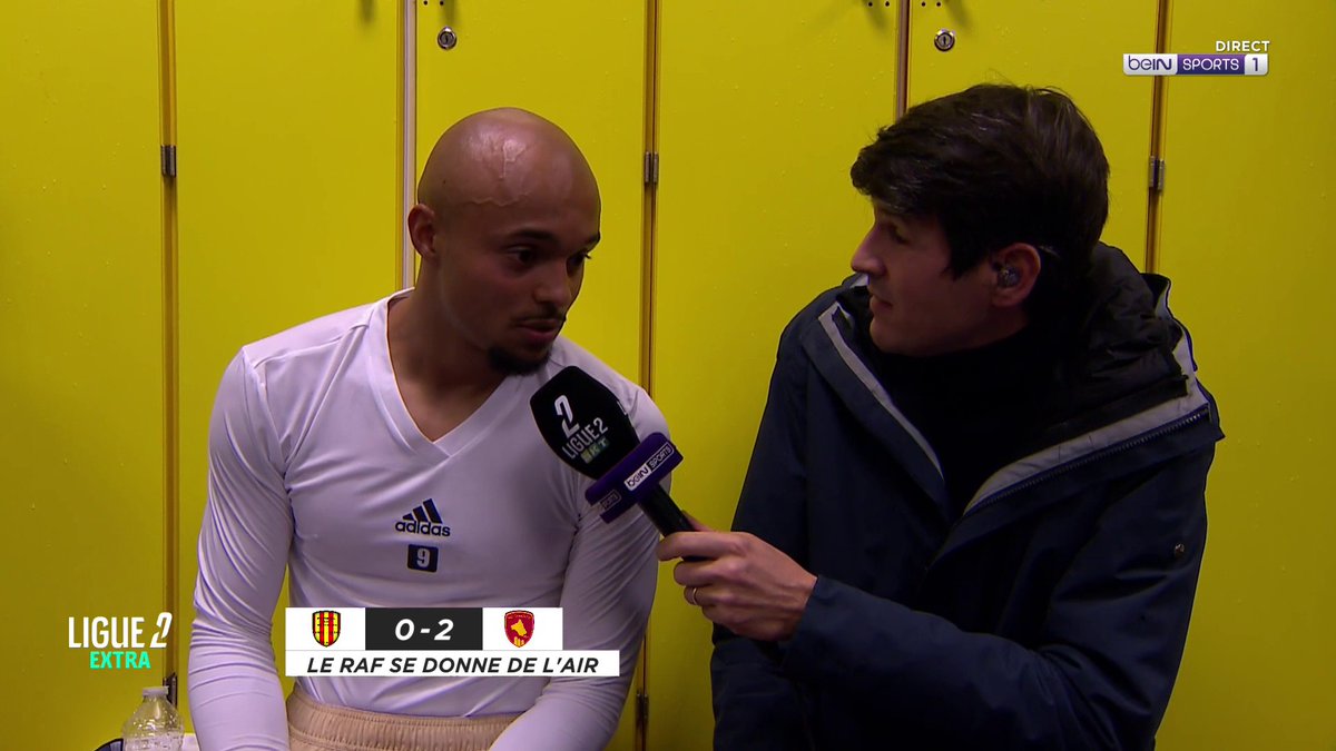 🇫🇷 #beINLIGUE2 🎙️ Thimothé Nkada : "Carrément, on s'est senti chez nous, grosse dédicace à nos supporters qui ont fait le trajet." 😮💨 Le RAF se donne de l'air ! #beINSPORTS #Ligue2BKT #multiligue2