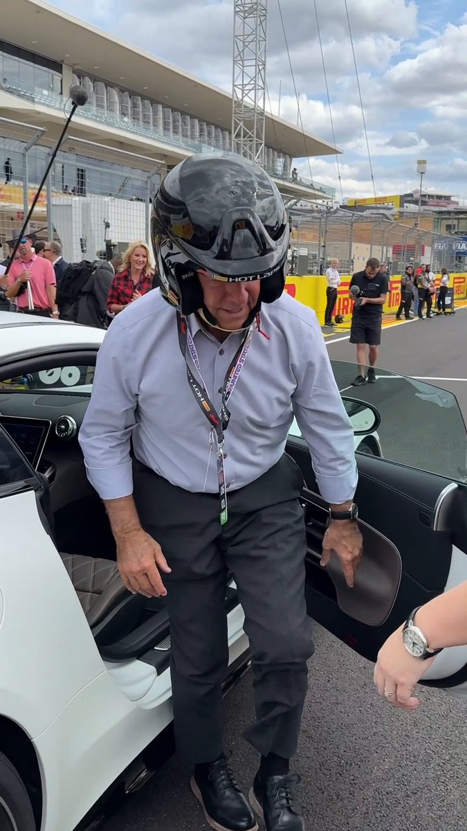 Nick Saban pulled up and did a hot lap around an F1 track 🔥