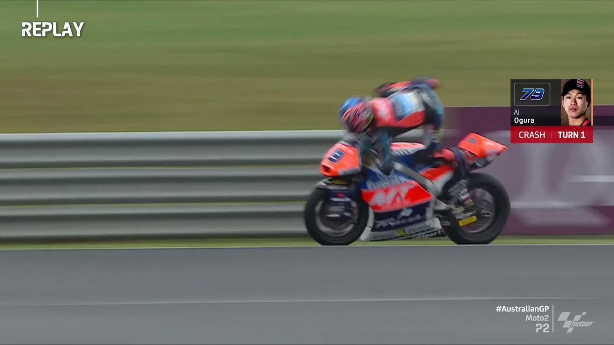 The championship leader has had a faaasst one Doohan's! Fortunately, Ai Ogura is up and OK! 👍 #AustralianGP 🇦🇺