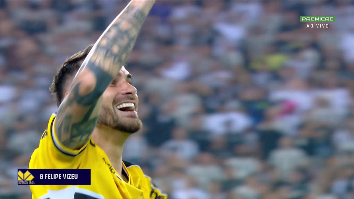 Vizeu comemorou o gol de empate contra o Botafogo com o famoso 'chorôrô'...