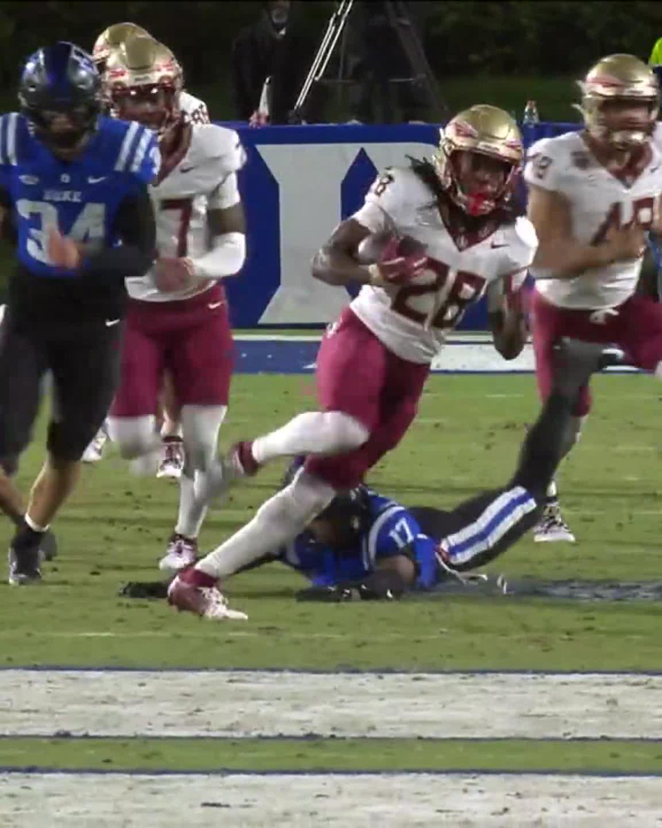 95-YARD KICK RETURN TOUCHDOWN‼️ The first TD of Samuel Singleton Jr.'s career 🙌