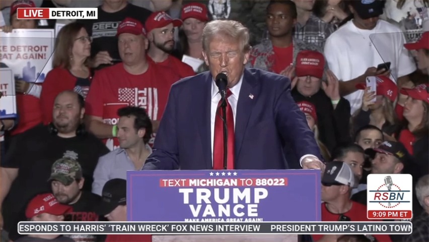 Trump: Jill, get your fat husband off the couch. Get that, get that fat pig off the couch. Get that guy the hell off our... Get him up Jill, slap him around, get him up, get them up, Jill. We want them off the couch (???)