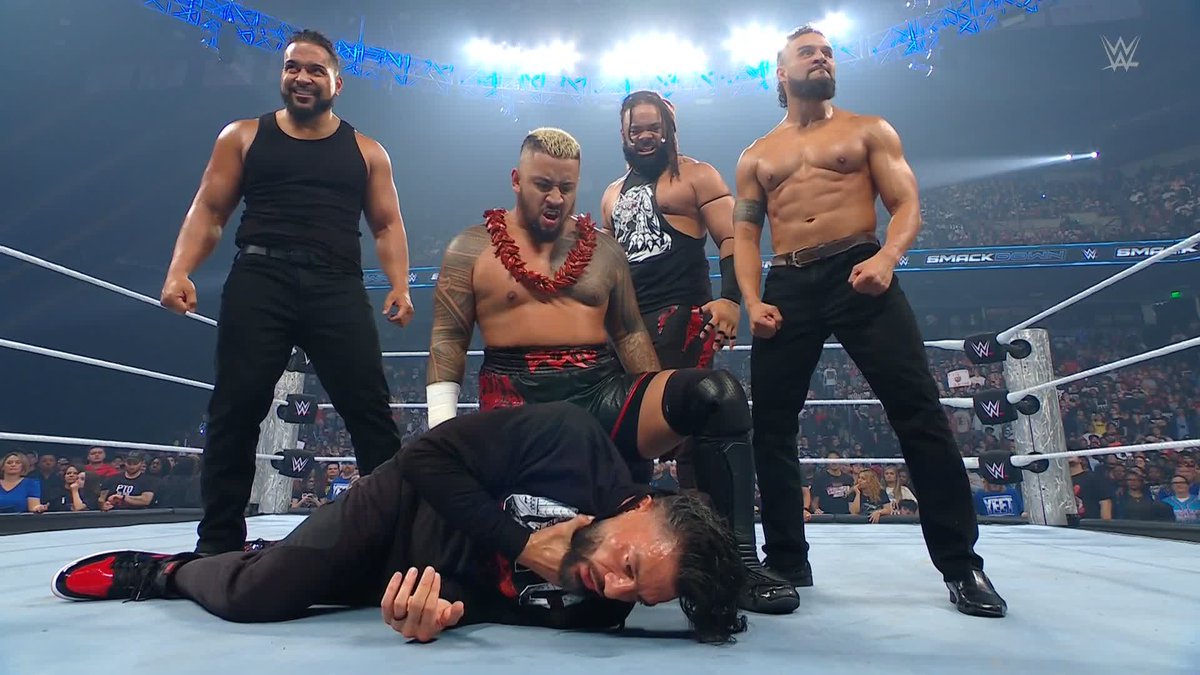 Statement. Made. ☝️ Solo Sikoa and The Bloodline are unstoppable... #SmackDown