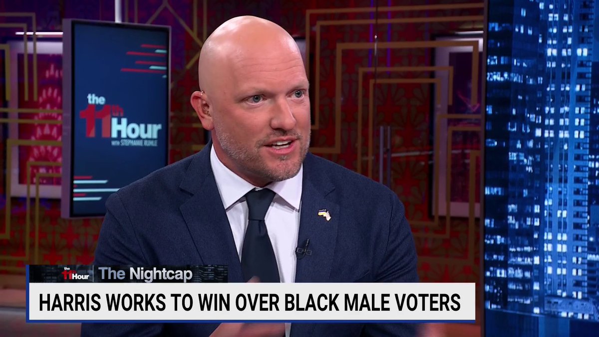 "Every time she tries a new area, she seems to do well, and she's tough." Nancy Giles, Paul Rieckhoff🇺🇸🇺🇦, Samantha Barry, and Philip Bump join Stephanie Ruhle on this week's #Nightcap to discuss VP Harris's media strategy.