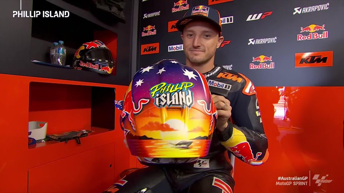 A beauty of a design! 💯 A Phillip Island sunset for Jack Miller! #AustralianGP 🇦🇺