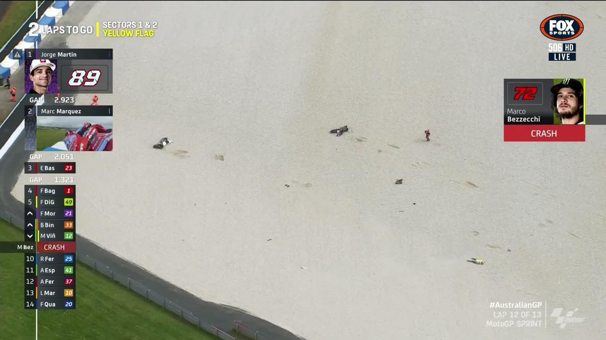 😱😱😱 THAT WAS HUGEEEEE 📺 Watch the #AustralianGP on channel 506 via Kayo Sports 📲 RACE CENTRE #MotoGP