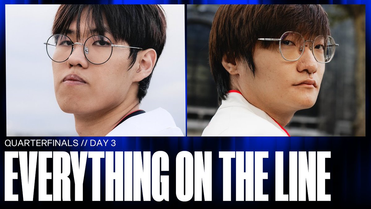 EVERYTHING ON THE LINE: T1 LoL and TOPESPORTS face off today in the #Worlds2024 Quarterfinals! Will the reigning Champions continue their title defense, or can TES eliminate the 'LPL killers'?