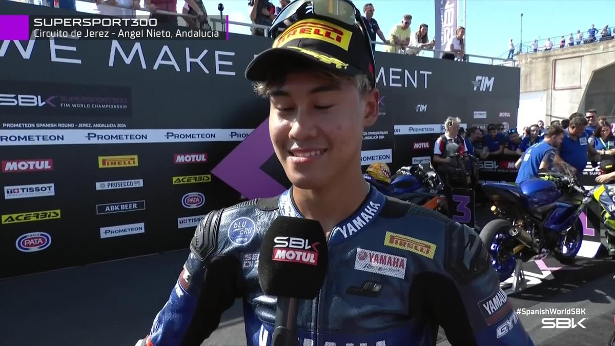 Race 1 podium finisher and Championship leader🔥💥 Aldi Mahendra👏🇮🇩 #SpanishWorldSBK 🇪🇸
