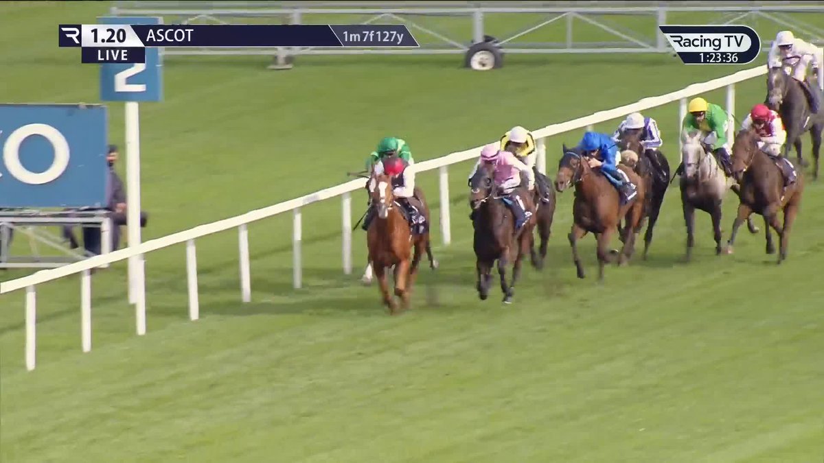 𝐈𝐧 𝐚 𝐥𝐞𝐚𝐠𝐮𝐞 𝐨𝐟 𝐡𝐢𝐬 𝐨𝐰𝐧 ⚫️🔴⚪️ The mighty 𝐊𝐲𝐩𝐫𝐢𝐨𝐬 gains sweet redemption from last season's defeat by Trawlerman in the Qipco British Champions Long Distance Cup Ascot Racecourse 🇬🇧 #ChampionsDay | @ChampionsSeries 🇬🇧