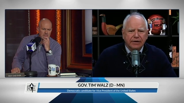.@RichEisen: What is at stake on November 5th? Gov. Walz: Basic freedoms. Look, we can disagree on policy, but the fundamentals like democracy are at stake. I hope we can get to a point where we can watch sports together, maybe disagree on politics, but not be so divisive