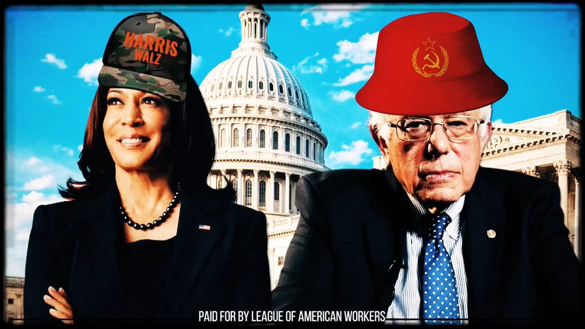 🚨NEW League of American Workers AD🚨 Socialist Bernie Sanders said the quiet part out loud — Kamala Harris is a left-wing radical masquerading as a moderate to try to win the election: What does Kamala really believe? Her closest DC ally, Bernie Sanders the socialist, openly explains that she is merely posing as a centrist to try to win the election. “No, I don't think she's abandoning her ideals. I think she's trying to be pragmatic and doing what she thinks is right in order to win the election.” - Bernie Sanders Kamala has completely reversed herself on Trump’s border wall and fracking for oil. Is anything about Kamala genuine? Can we believe her? Can we trust her? Absolutely not.